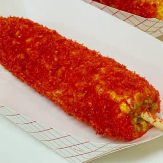 Hot Cheetos Elote Loco on the Cob