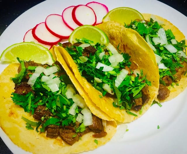 Nopales (Cactus) & Carne Asada (Steak) Taco.